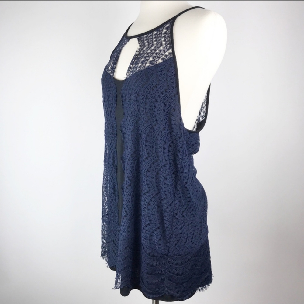 Anthropologie Delicate Lace Sleeveless Tank Top | Boho Romantic Summer Blouse